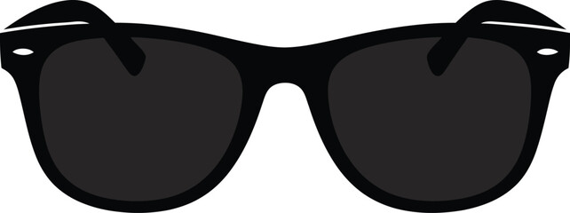 Black wayfarer sunglasses fashion accessory summer style eye protection eps silhouette