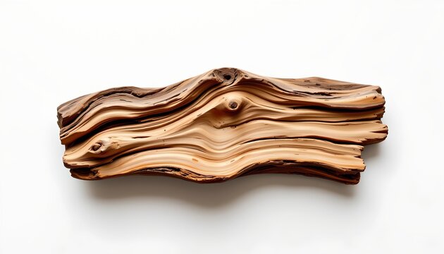 A distinctive piece of driftwood artfully displayed against a white background.
