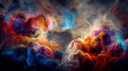 Nebular space background as wallpaper, great for apps, websites, and inspirational graphics.