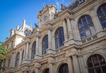 Obraz premium Palais de la Bourse also called Palais du Commerce at Place des Cordelier in Lyon, France