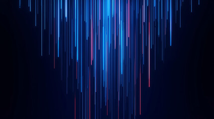 Abstract Blue and Pink Light Trails on Dark Background for Technology Concepts