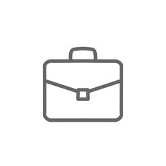 Briefcase Line Icon for Work and Business / 仕事・ビジネス用のブリーフケース線画アイコン	