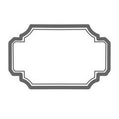 Black decorative frame for vintage and elegant label design / ヴィンテージでエレガントなラベルデザインに使える黒の装飾枠