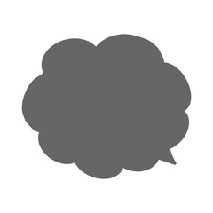 Black cloud-shaped speech bubble for message and comic design / メッセージやコミックデザインに使える黒い雲型吹き出し素材