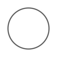 Minimal blue circle outline on white background / シンプルなの円フレーム（白背景）