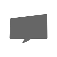 Black solid speech bubble for message and communication design / メッセージやコミュニケーションデザインに使える緑塗り吹き出し素材