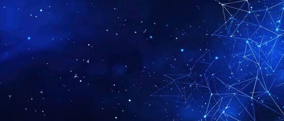 Network connection background in blue with digital data, designed for social media marketing, tech blogs, and service promotions.