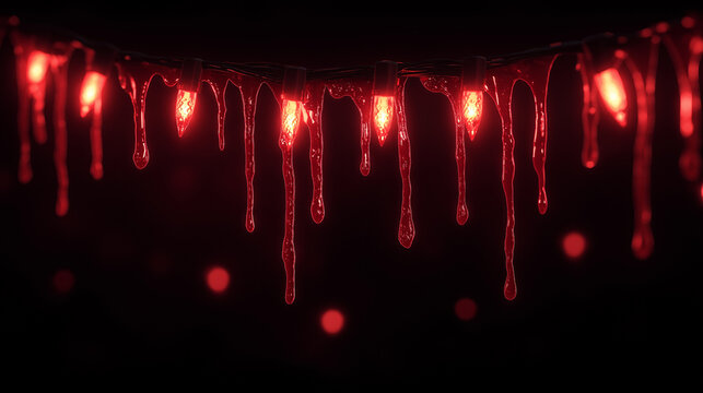 Stranger Things Horror Aesthetic with Eerie Holiday Lighting