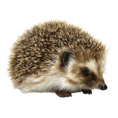 Obraz premium Hedgehog: A detailed view of a hedgehog reveals its captivating features, this close-up showcases the delicate beauty of this prickly creature. 