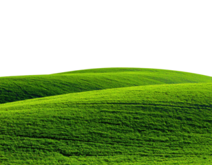 Rolling green hills against a black sky, suggesting a landscape's edge