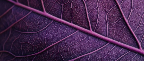 Texture background of purple leaves in abstract closeup, designed for websites, social media, and artistic works.