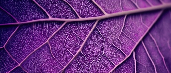 Texture background of purple leaves in abstract closeup, designed for websites, social media, and artistic works.