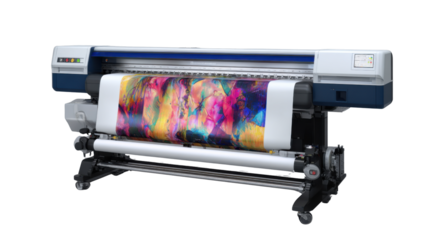 Large Format Printer Printing: A state-of-the-art large format printer rolls out a vibrant print. capturing the essence of modern print technology