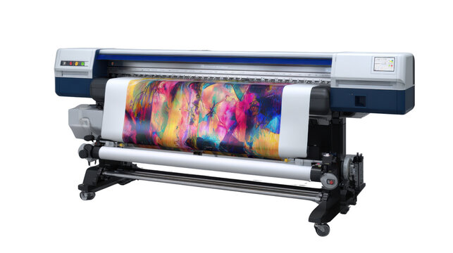 Large Format Printer Printing: A state-of-the-art large format printer rolls out a vibrant print. capturing the essence of modern print technology