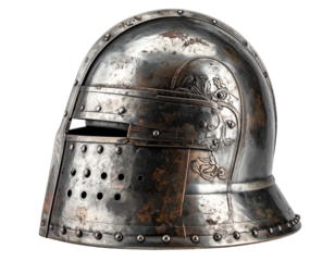  Ancient Medieval Knight Helmet – Classic Warrior Armor Isolated PNG