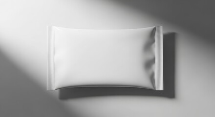 Blank white pillow in sunlight isolated PNG with Transparent Background