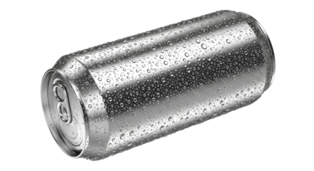 Aluminum Soda Can Covered in Water Droplets aluminum can