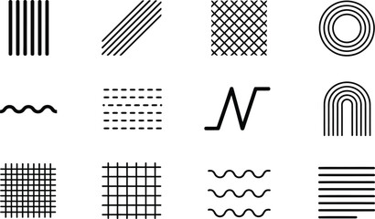 Collection of Abstract Line Patterns for Creative Design Projects and Backgrounds