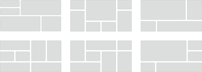 Collection of Website Layouts Wireframes User Interface Design Blocks and Elements