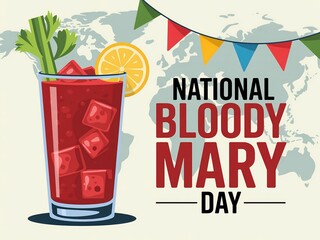 Celebrate national bloody mary day with a refreshing cocktail and festive decorations