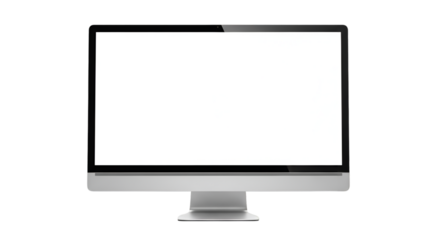 Computer Monitor with Blank White Screen display