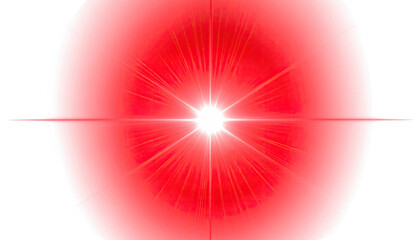 Graphic of a vibrant, radiating red light with a central, bright white glow