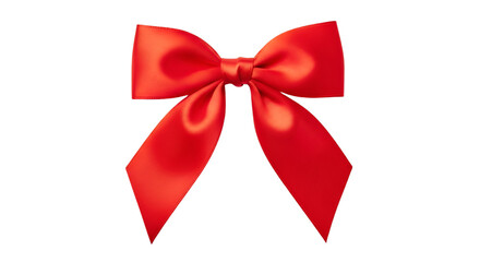 Red Satin Ribbon Bow Isolated on Black Background red bow