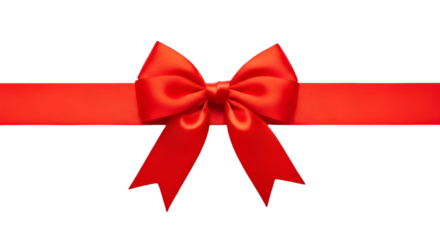 Red Satin Ribbon Bow on Black Background silk