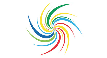 Vibrant Swirling Abstract Colorful Vortex Design.