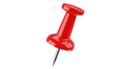 Red Thumbtack with Sharp Metal Pin pushpin