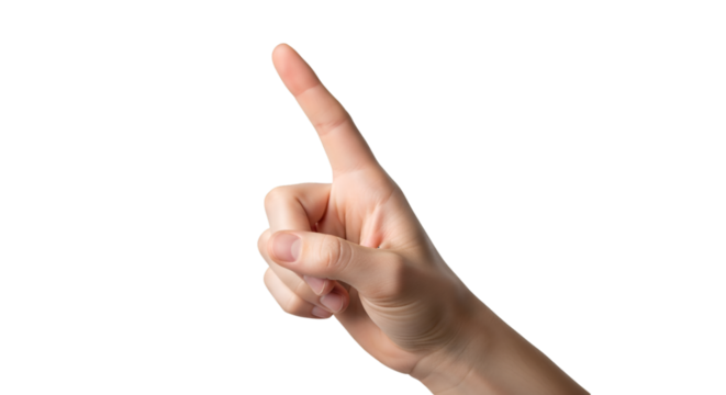 Hand Pointing Upwards with Index Finger Extended gesture