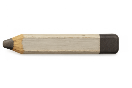 Wood pencil with eraser close-up, drawing and writing instrument, school and office stationery supply