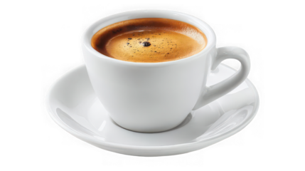 A cup of espresso, showcasing rich crema and aroma