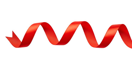 Red Ribbon Swirl Isolated on Black Keywords: red ribbon, swirl, ribbon, isolated, black