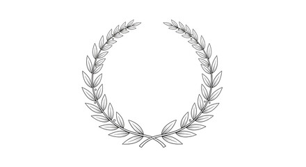 Hand Drawn Laurel Wreath Vector | Elegant Award and Achievement Frame Design

