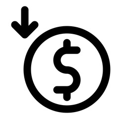 financial outline icon set