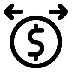 financial outline icon set