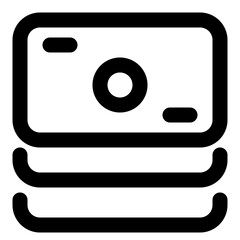 financial outline icon set