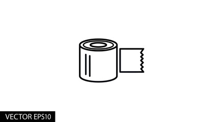 Simple Black and White Medical Adhesive Bandage Roll.