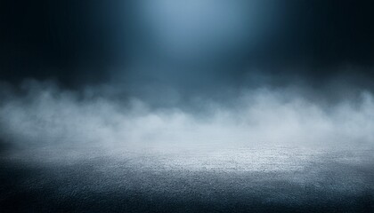 Ethereal Fog Bank Rolling In Over A Dark Textured Ground