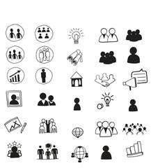 Teamwork, Leadership, and Community Icons Collection