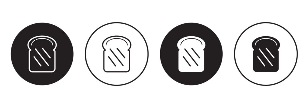 Icon of a slice of bread for a sandwich. Sliced piece of bread. Bread for toaster.