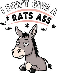 Funny animal cartoon illustration vector drawing of a happy farm mammal like a horse or donkey head for a birthday or holiday card design