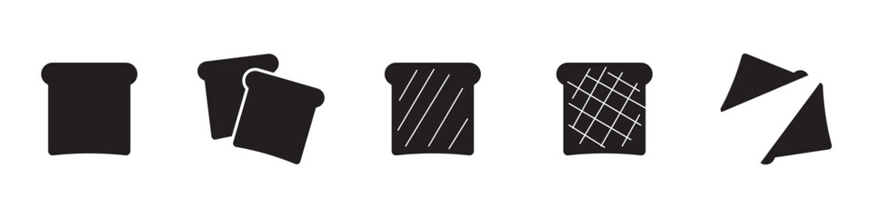 Icon of a slice of bread for a sandwich. Sliced piece of bread. Bread for toaster.