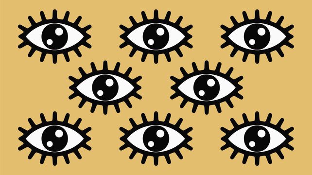 Unique eye pattern background for captivating designs, adding a touch of mystery and intrigue to your creative projects for a bold, modern statement
