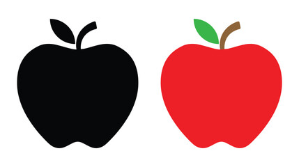 apple vector design on transparent background.
