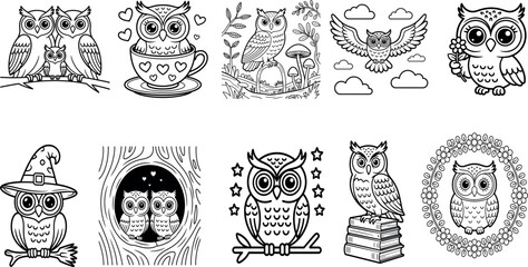 PrintOwls Coloring Pages