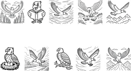 PrintEagles Coloring Pages