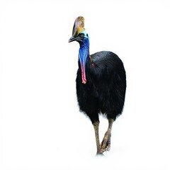 Close-up of a Southern Cassowary, a Large Flightless Bird from New Guinea