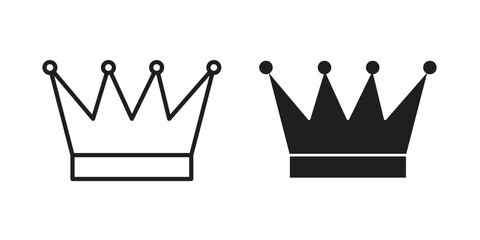 Crown icon in line design. Simple icon vector